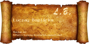Luczay Boglárka névjegykártya